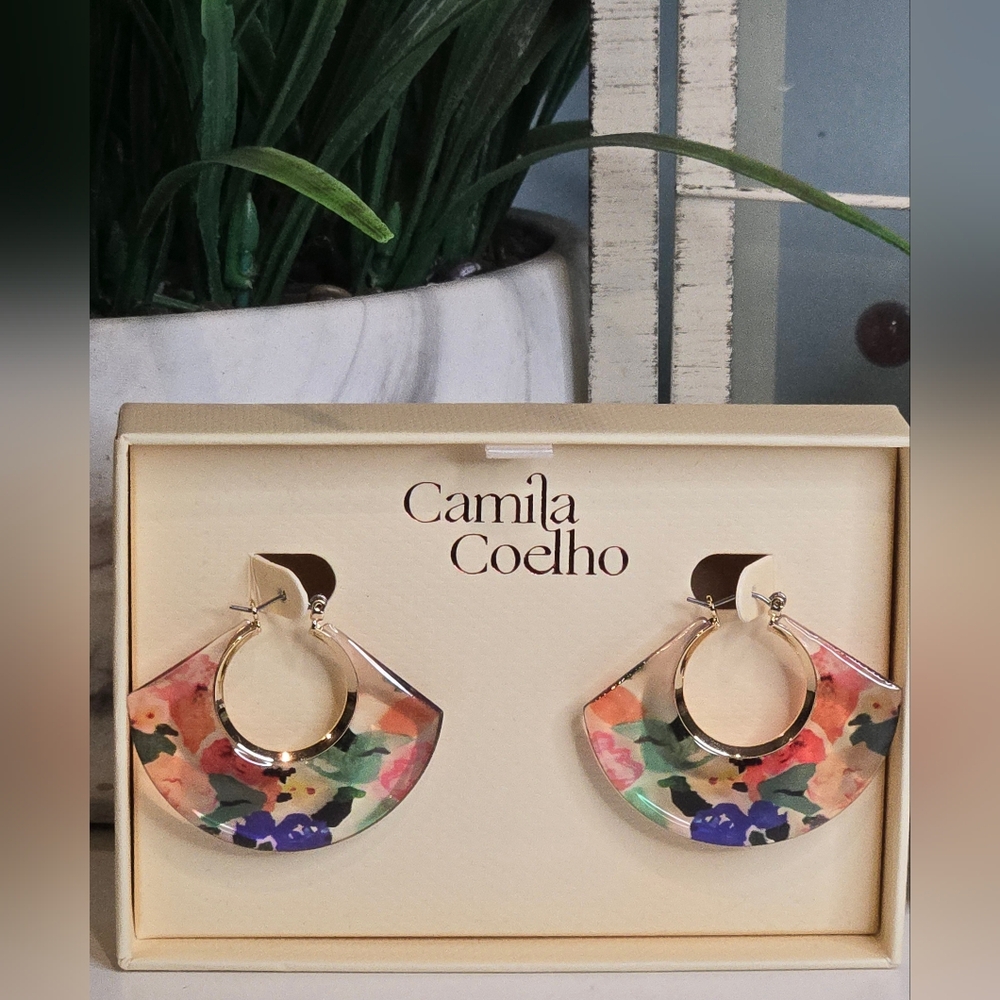 Camila Coelho Multicolor Hoop Earrings - Picture 2 of 5